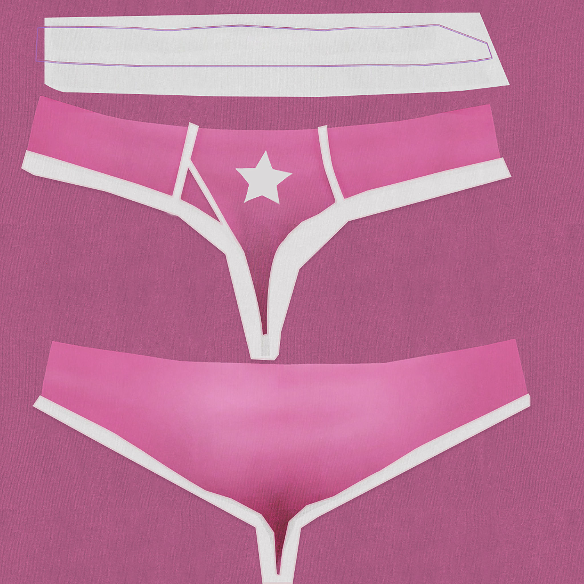 Womens Boy Briefs Low-poly 3D model_9