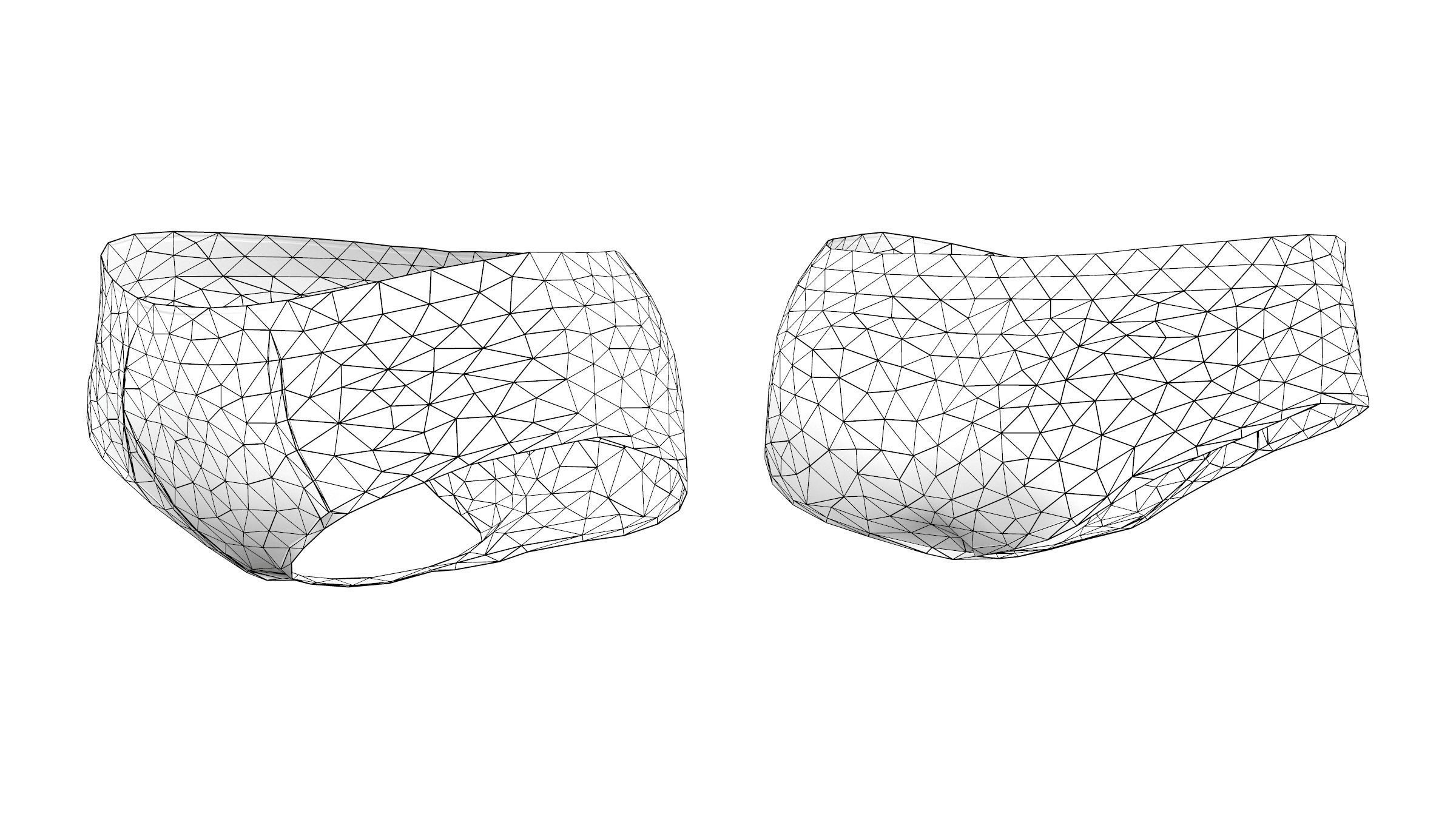 Womens Boy Briefs Low-poly 3D model_7