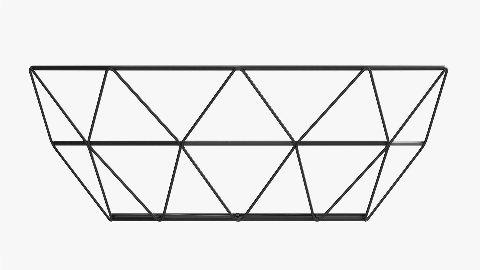 Round serving wire basket 3D model_4
