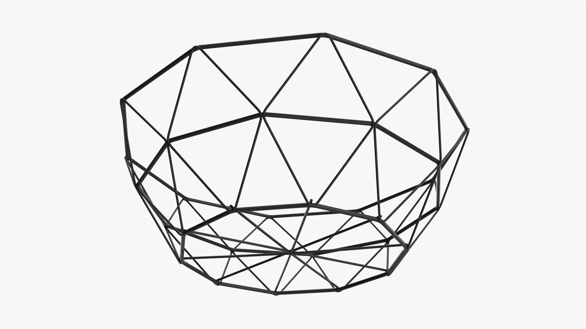 Round serving wire basket 3D model_2