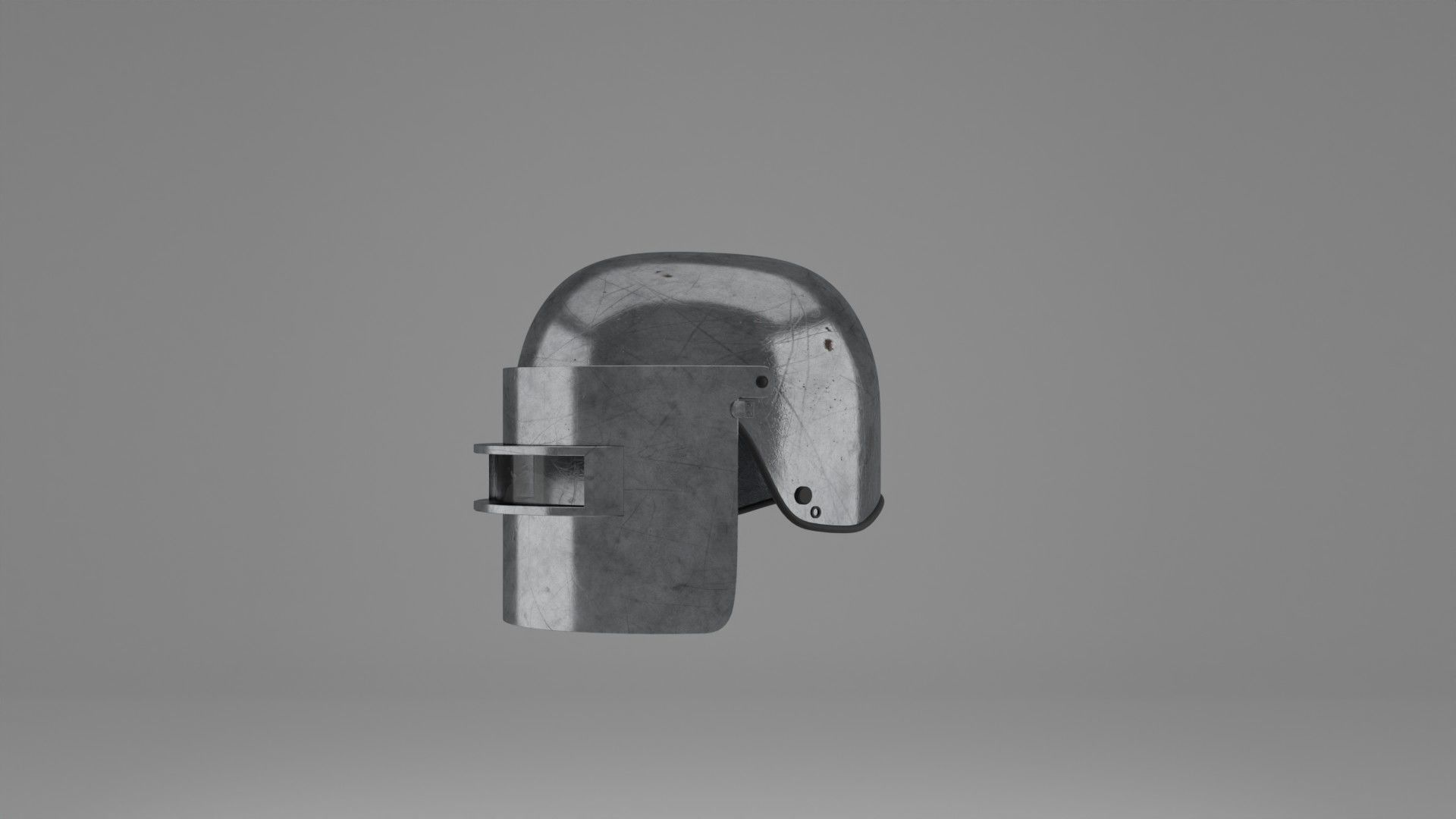 War Helmet - Game Ready 3D model_2