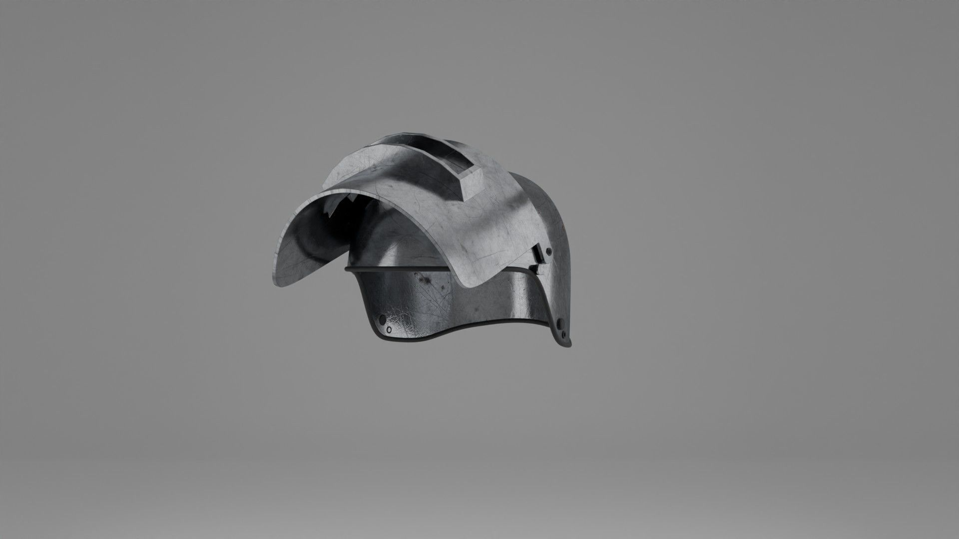 War Helmet - Game Ready 3D model_25