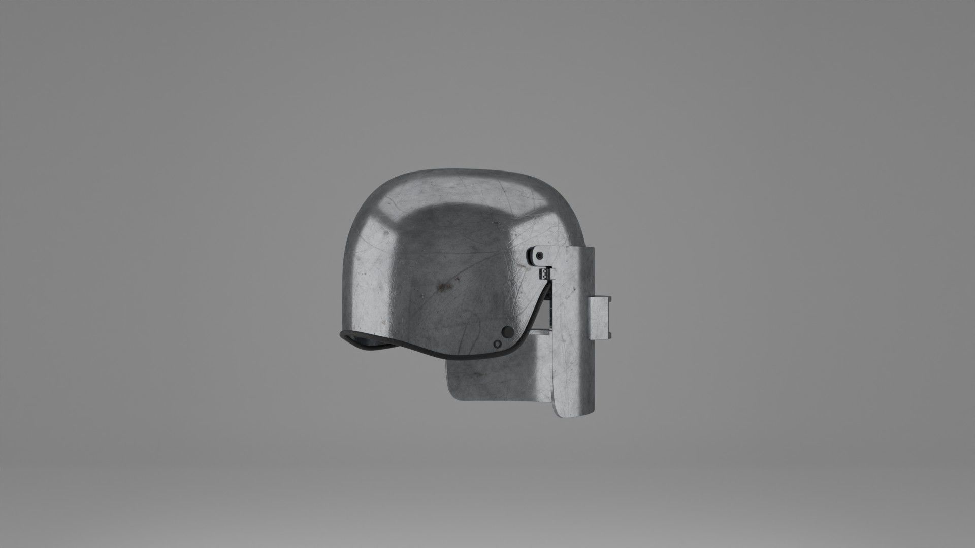 War Helmet - Game Ready 3D model_14