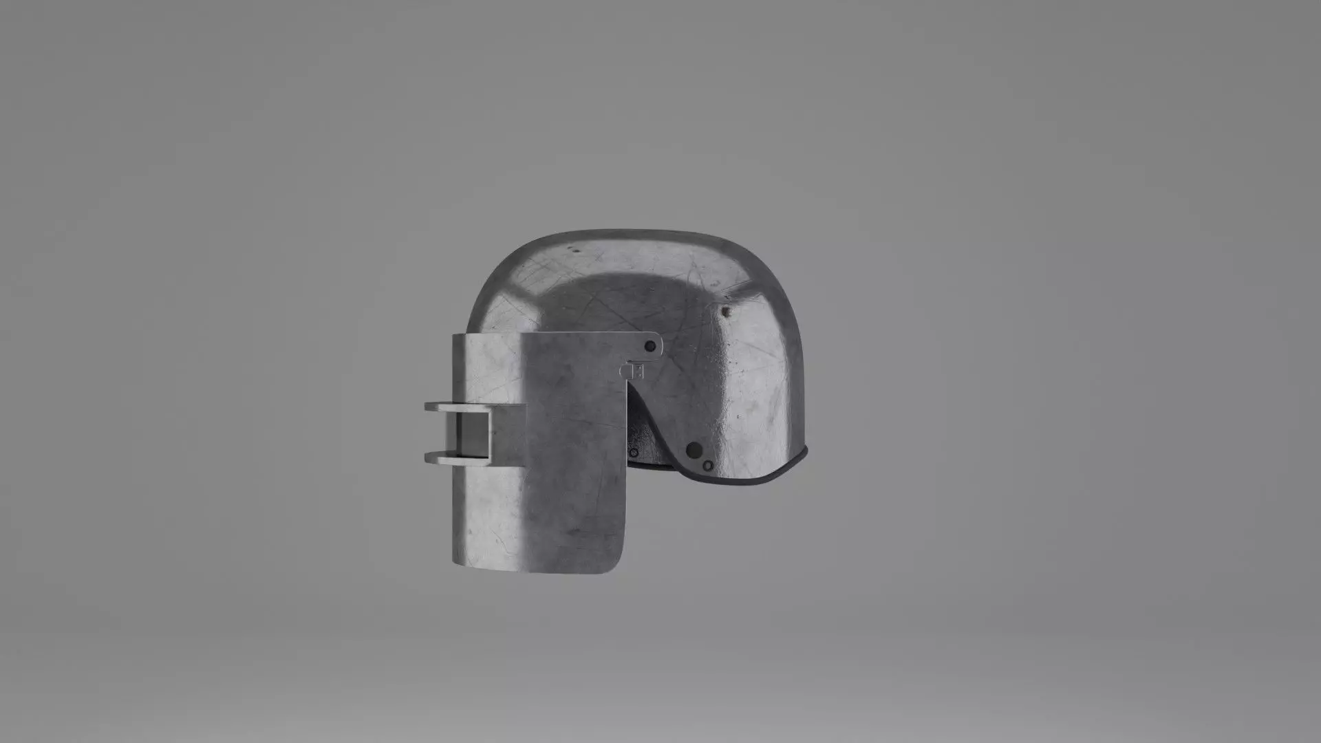 War Helmet - Game Ready 3D model_0