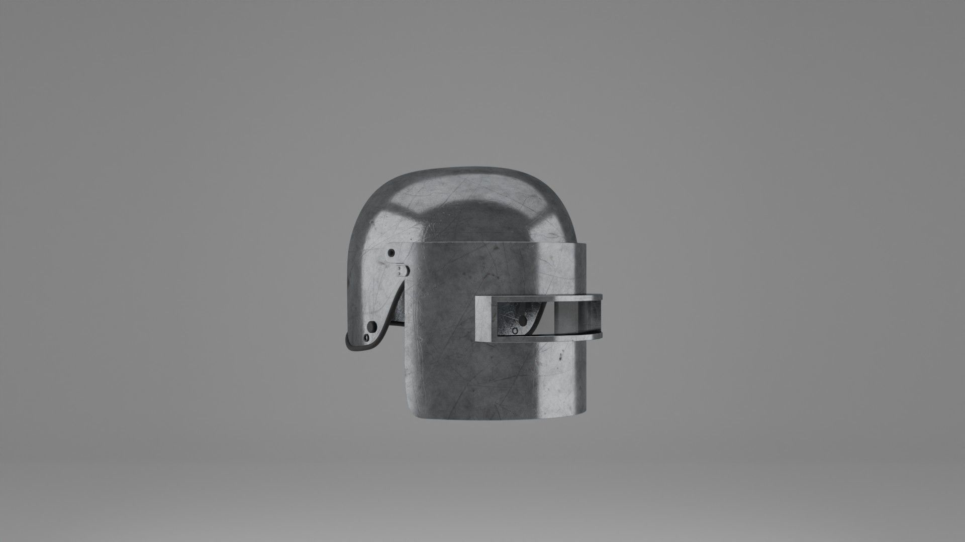 War Helmet - Game Ready 3D model_9