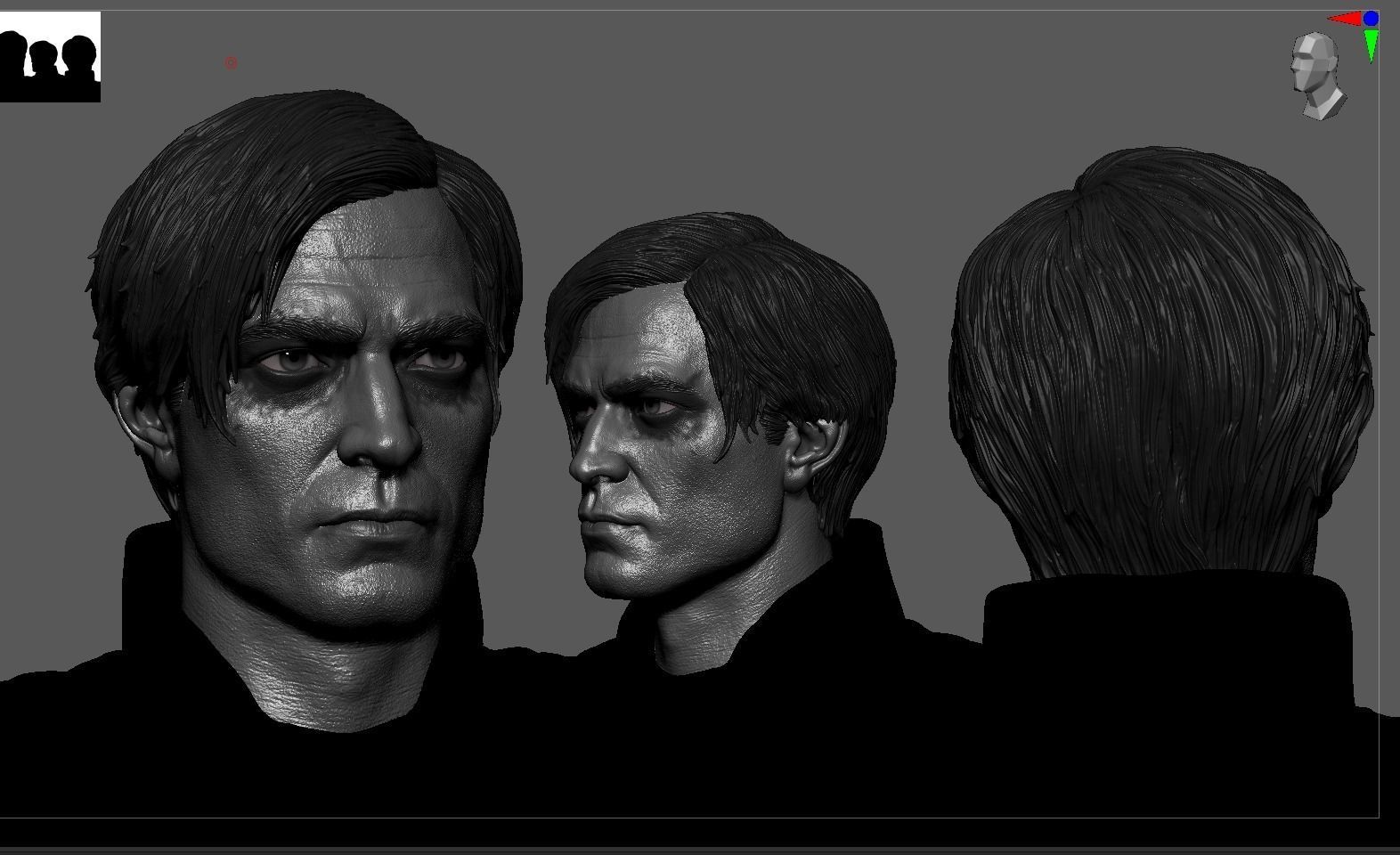 Robert Pattinson - Bruce Wayne Head-Batman 3D print model_4