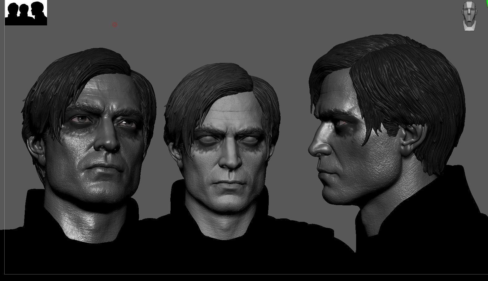 Robert Pattinson - Bruce Wayne Head-Batman 3D print model_5