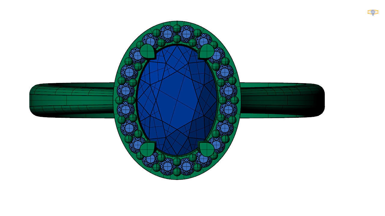 oval engagement ring 3d file 3D print model_8