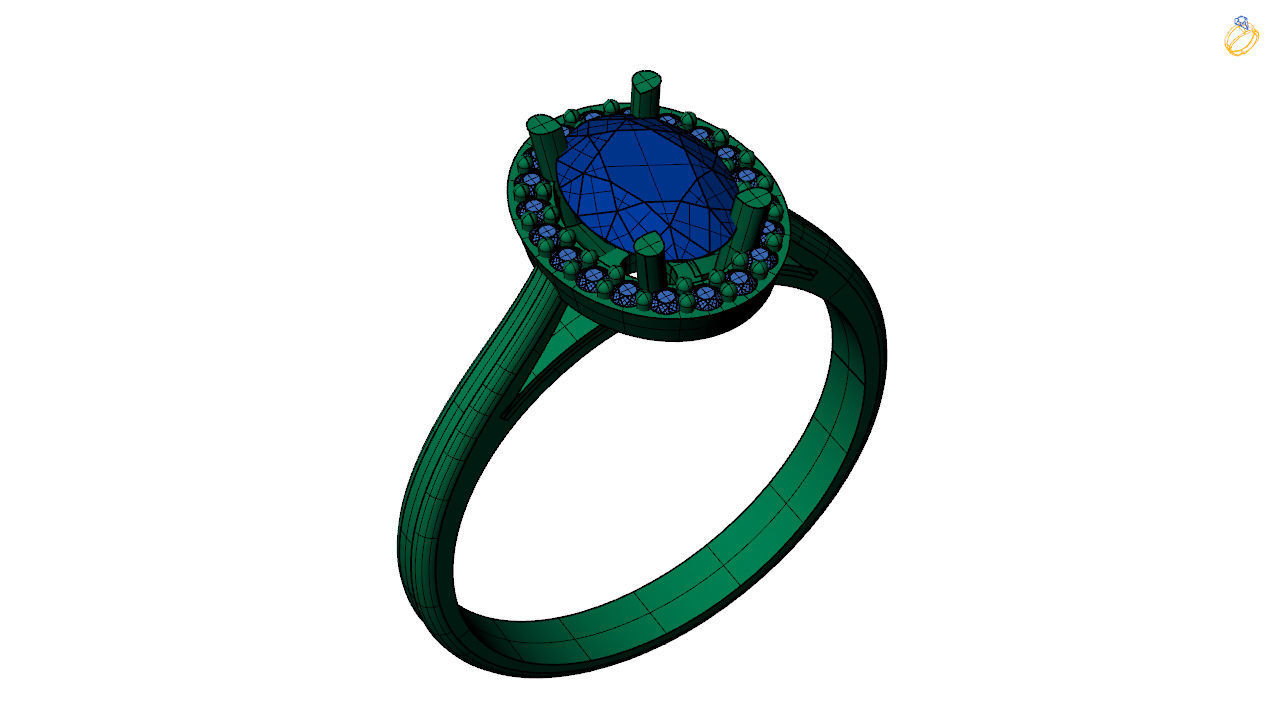 oval engagement ring 3d file 3D print model_9