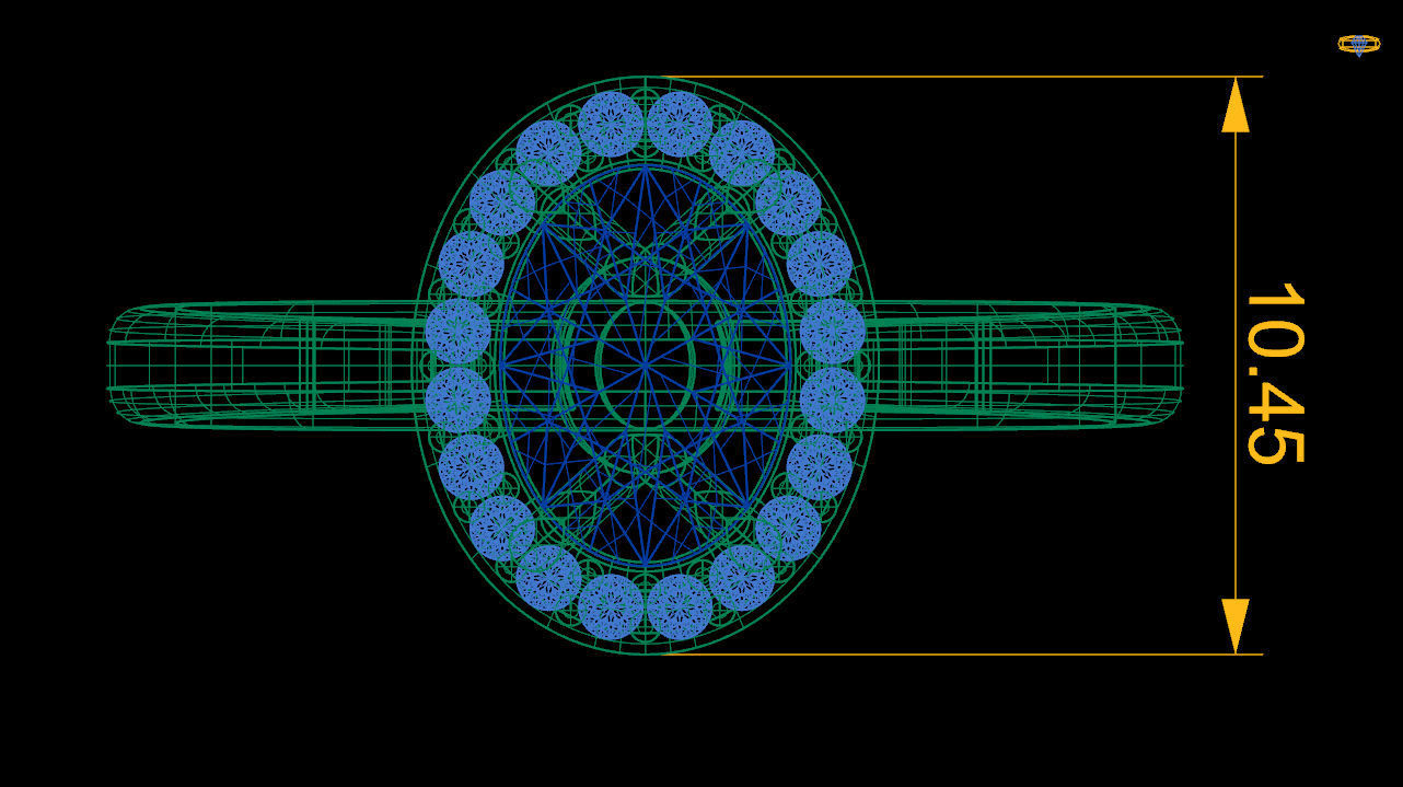 oval engagement ring 3d file 3D print model_2