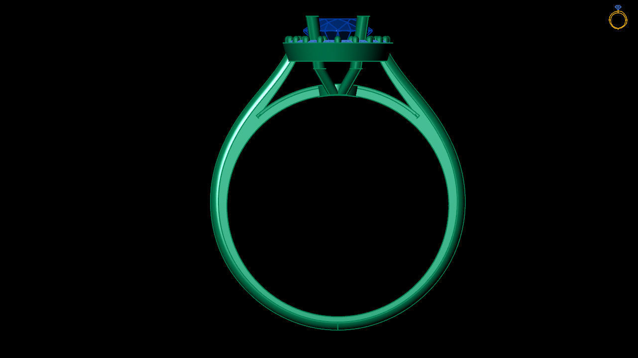 oval engagement ring 3d file 3D print model_4
