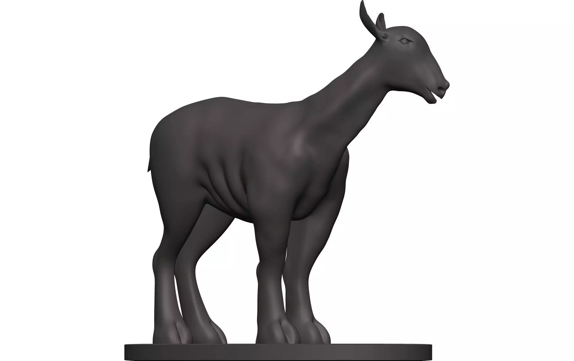 Markhor statue of goat 3D model