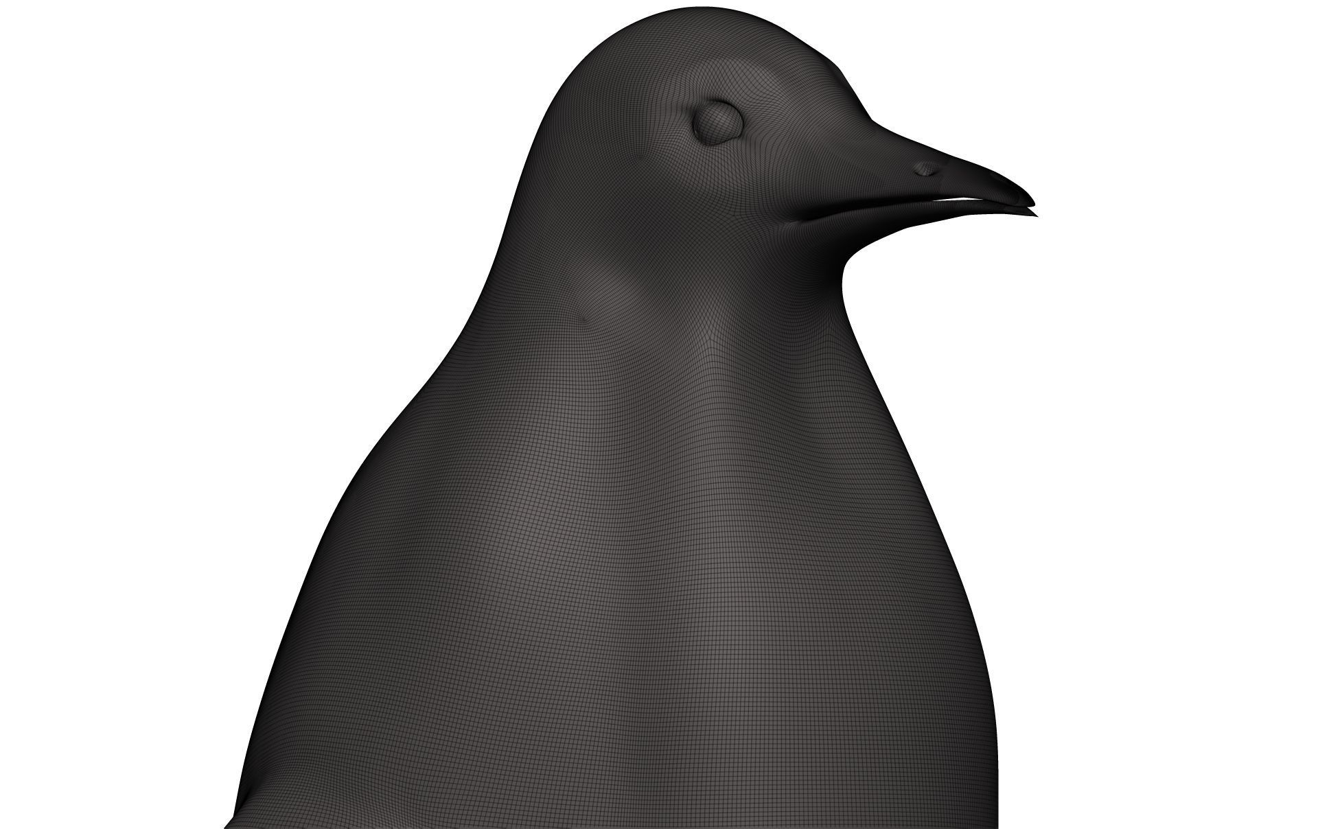 Penguin statue 3D model_9