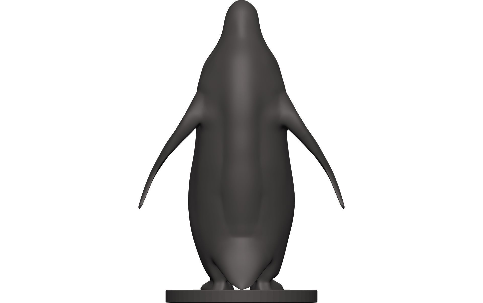 Penguin statue 3D model_5