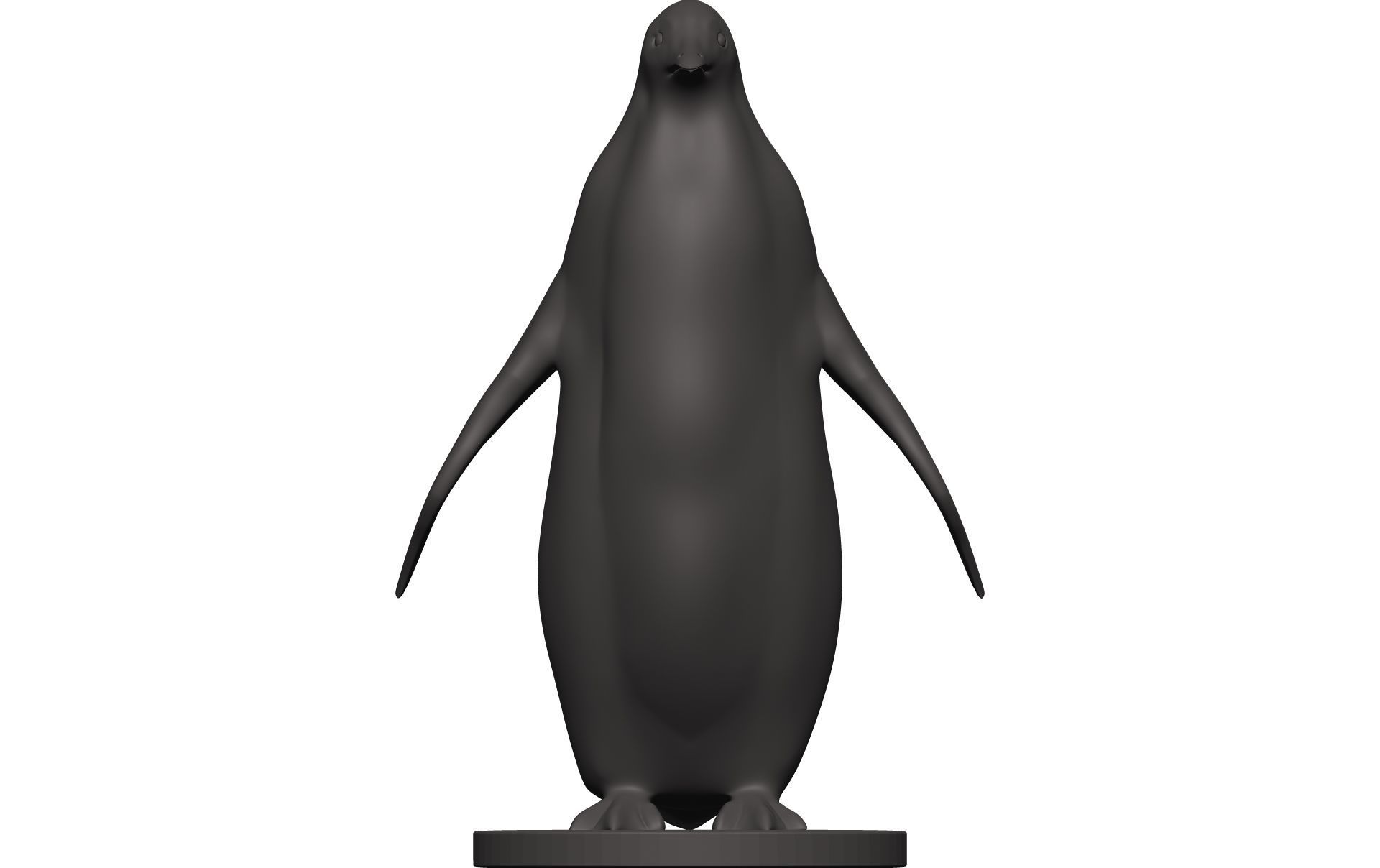 Penguin statue 3D model_1