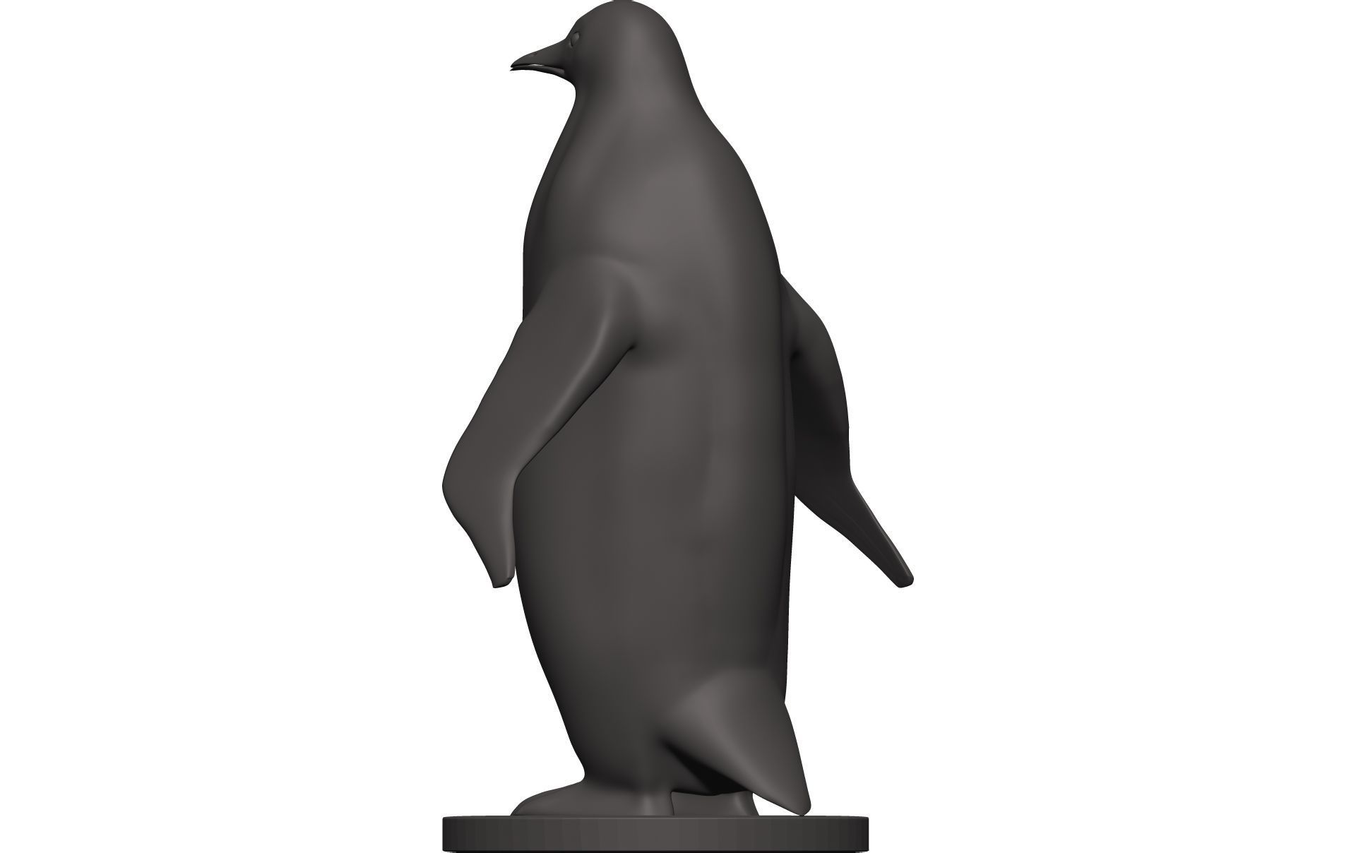 Penguin statue 3D model_4