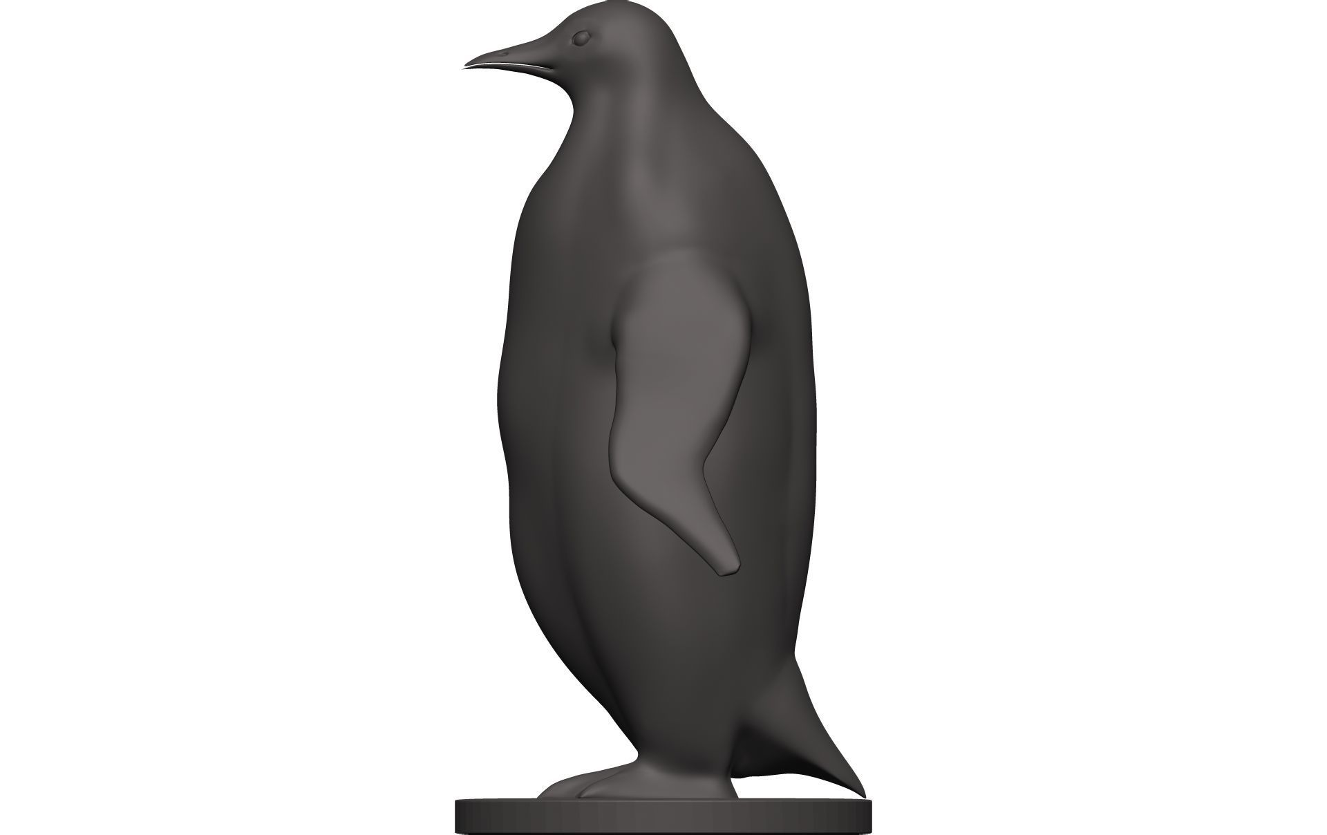 Penguin statue 3D model_3