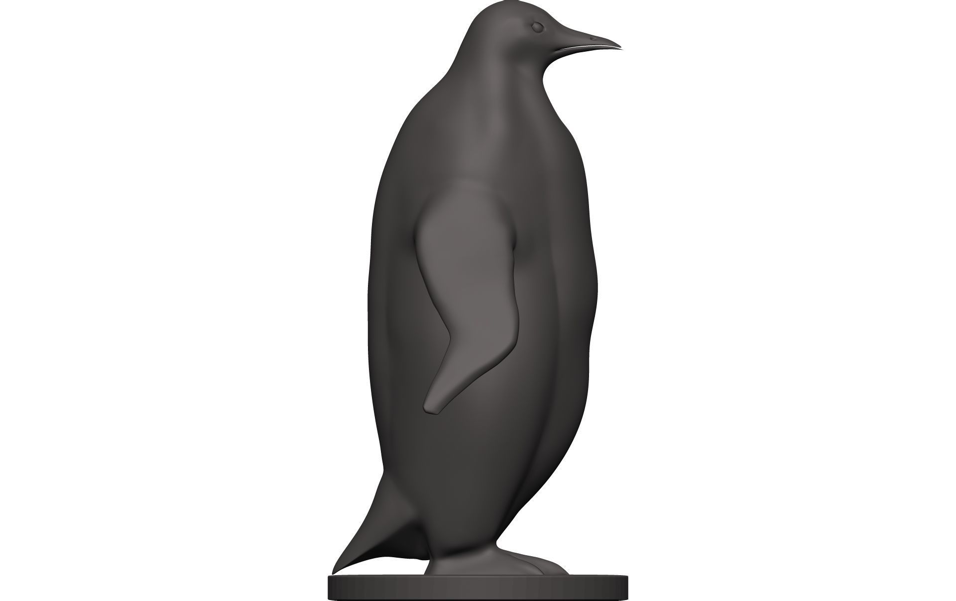 Penguin statue 3D model_7