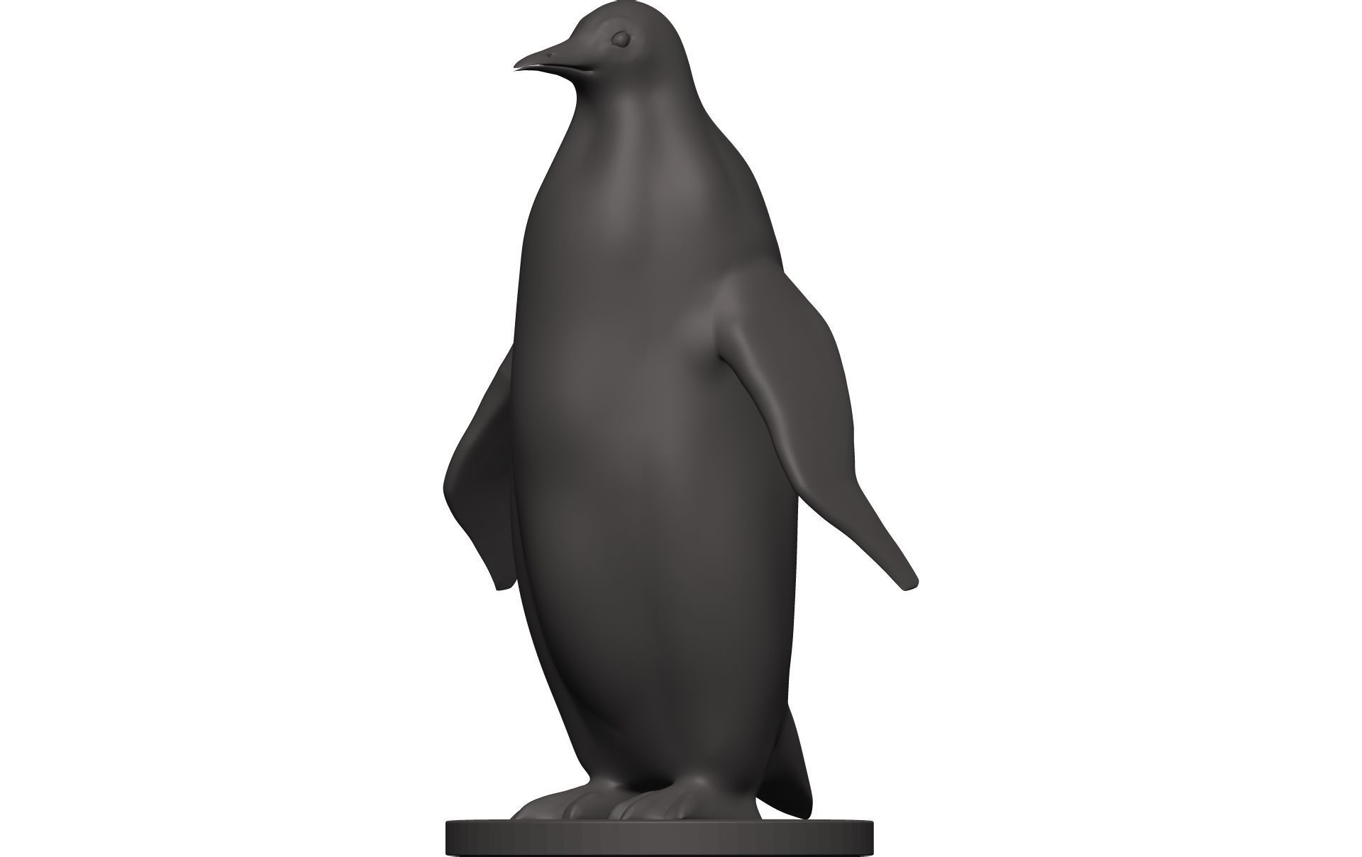Penguin statue 3D model_2