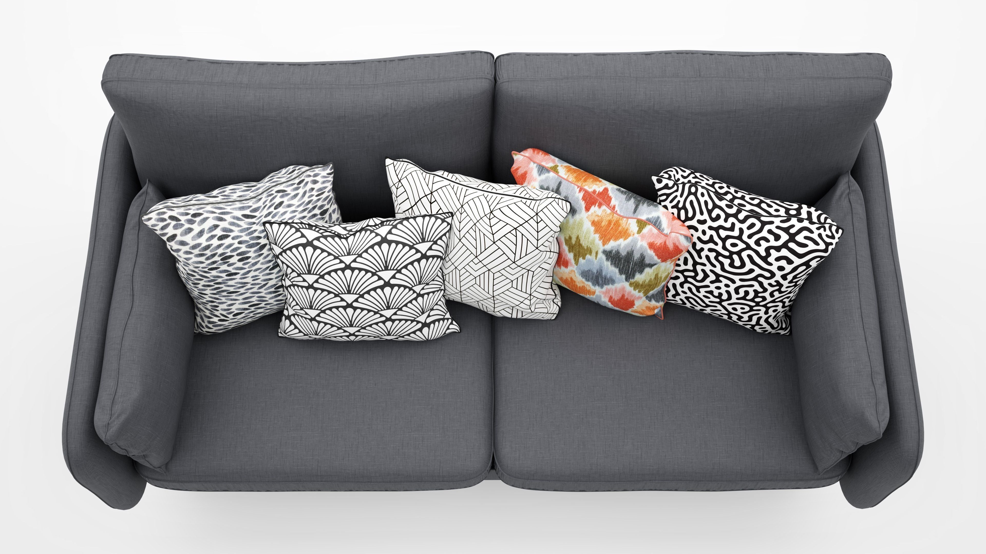 MODERN SOFA WITH PILLOWS 3D model_8