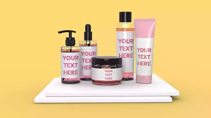 Skin Care Products 3D model