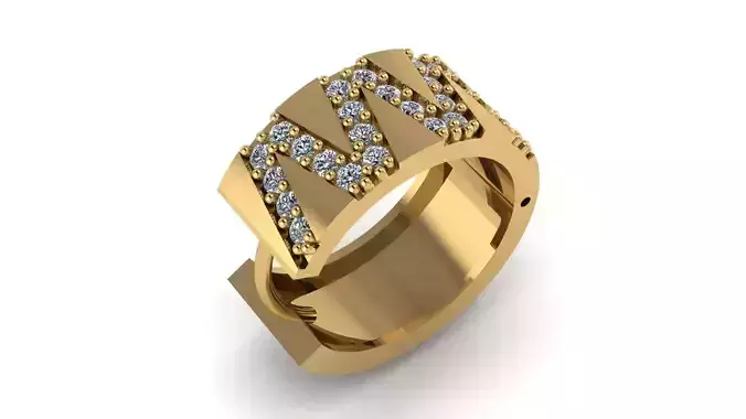 Zigzag shape earrings 3d file