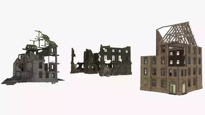 Detailed Ruined Building Collections