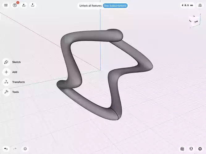 Modern wavy ring stl