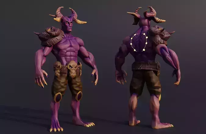 Stylized Demon Warrior
