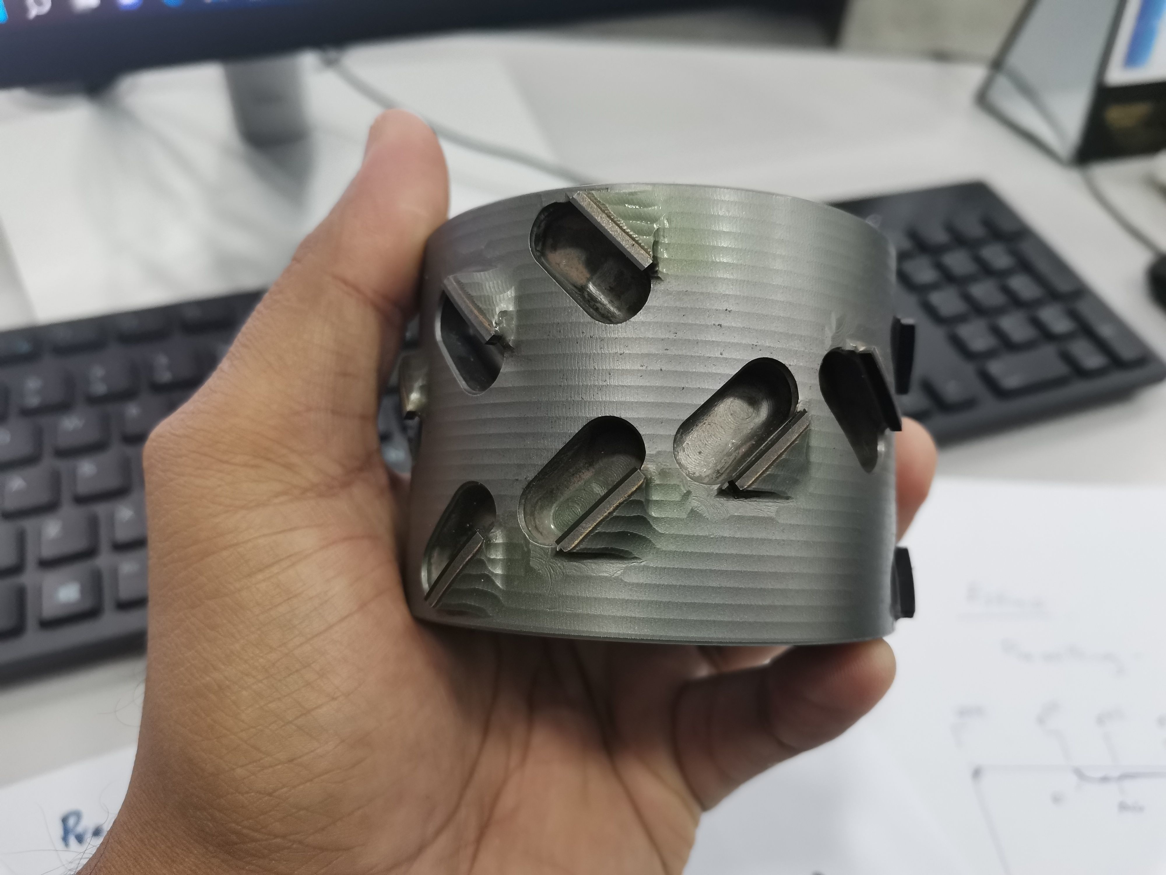 3D CAD Pre-Milling Cutter PCD Diamond for wood working 3D print model_3