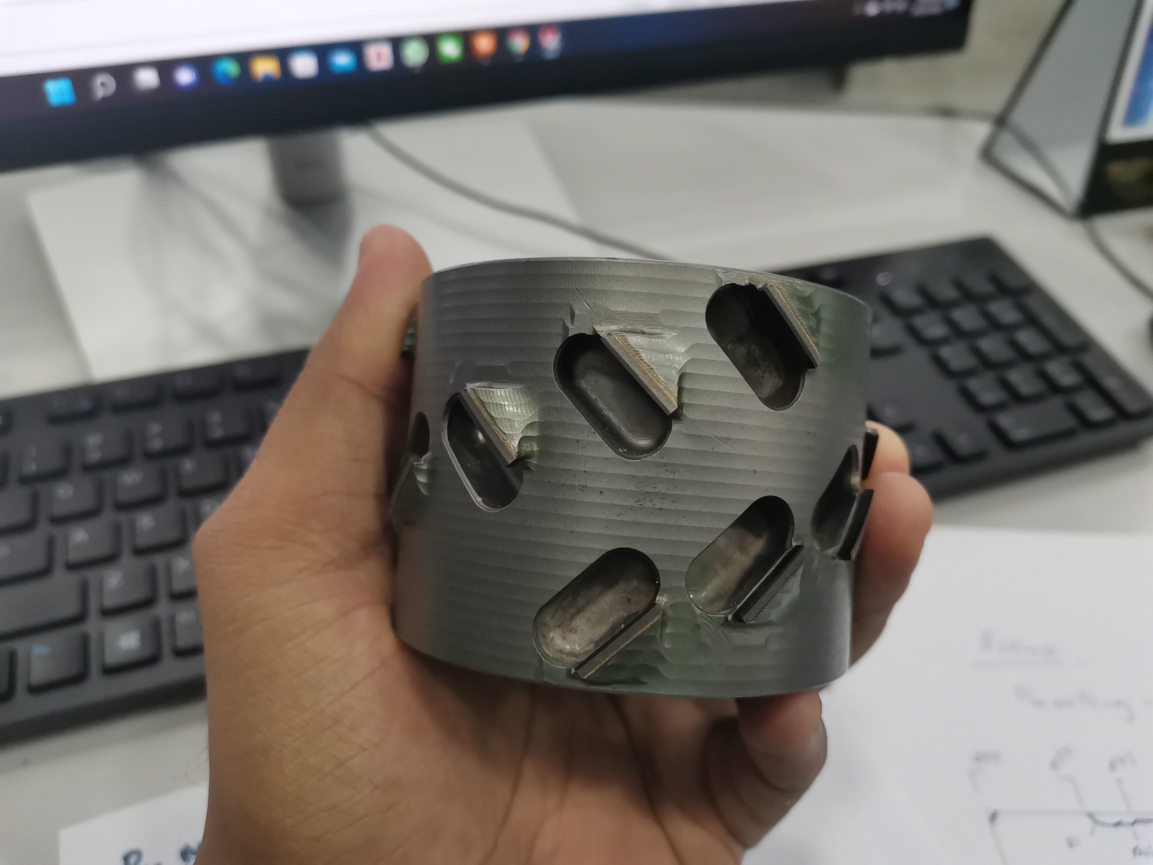 3D CAD Pre-Milling Cutter PCD Diamond for wood working 3D print model_4