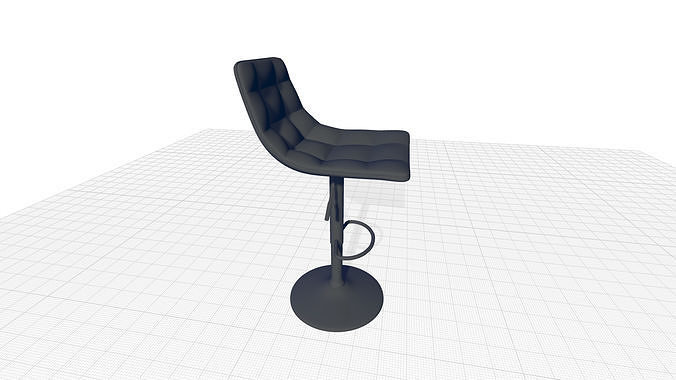 Swivel Height Bar Stool  3D model 6