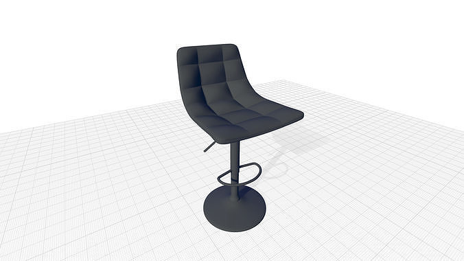 Swivel Height Bar Stool  3D model 5