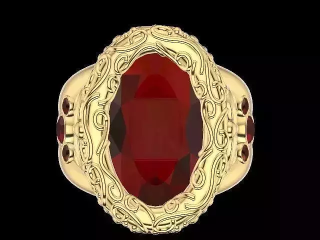 oval jumbo ring stl verified