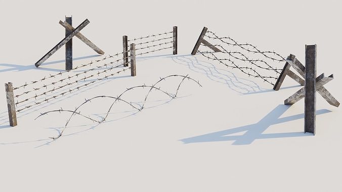 Barbed Wire Pack Low-poly 3D model