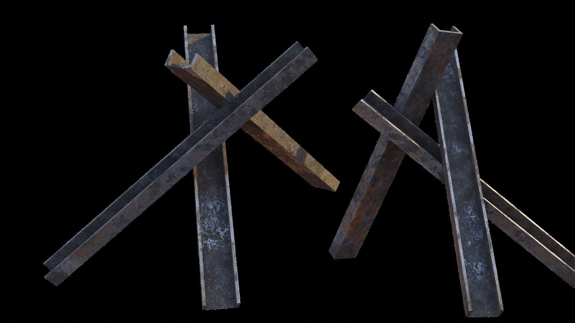 Barbed Wire Pack Low-poly 3D model_4