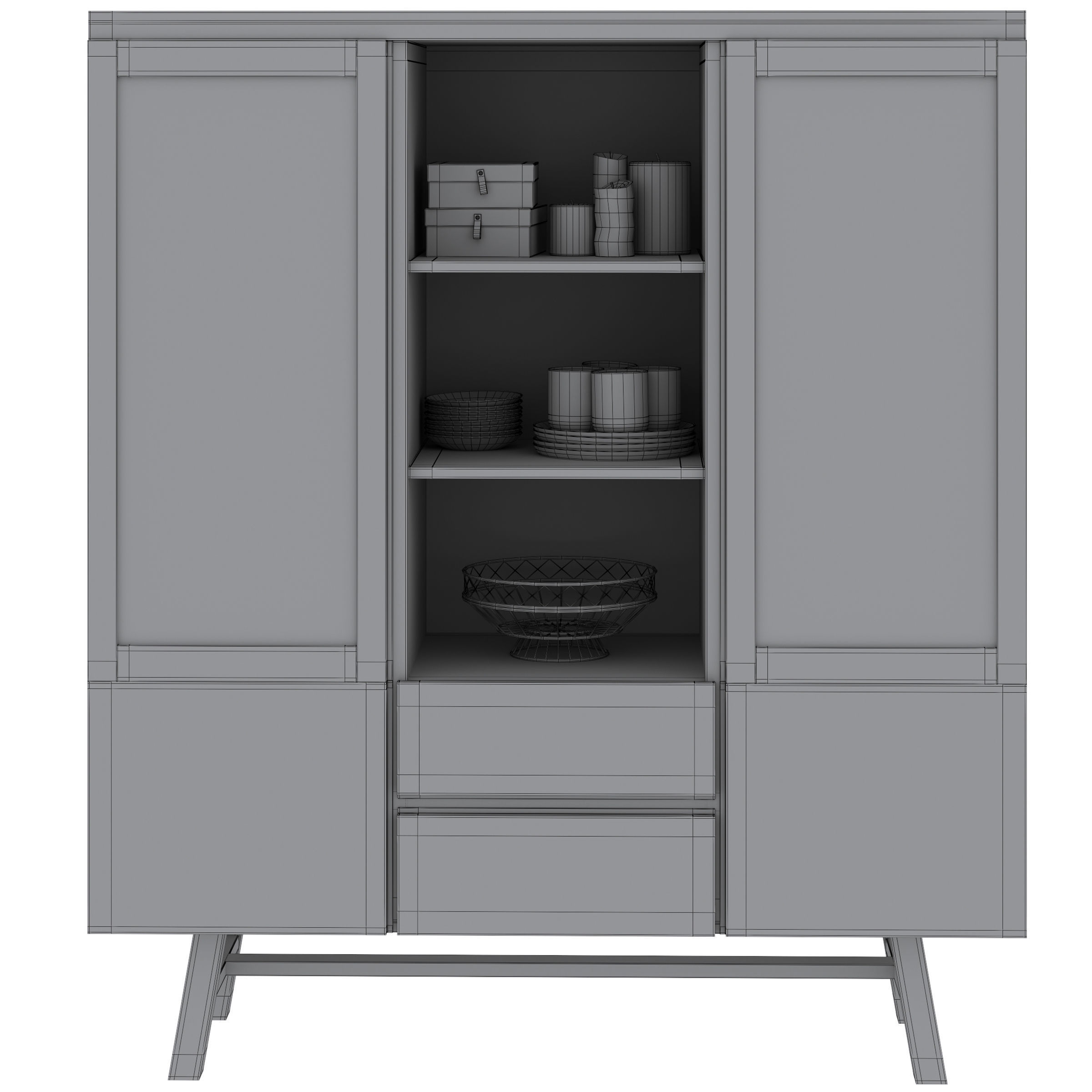 BROOKLYN CABINET by Rowico Home 3D model_6