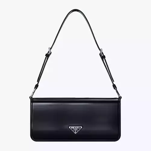 Prada Brushed Leather Femme Bag Black