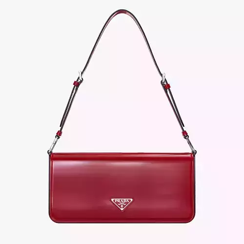 Prada Brushed Leather Femme Bag Scarlet