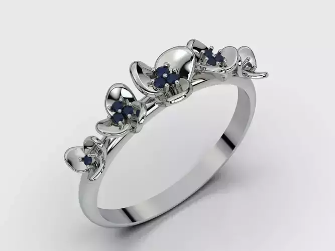 Rose ring  gold printable jewelry 3D model