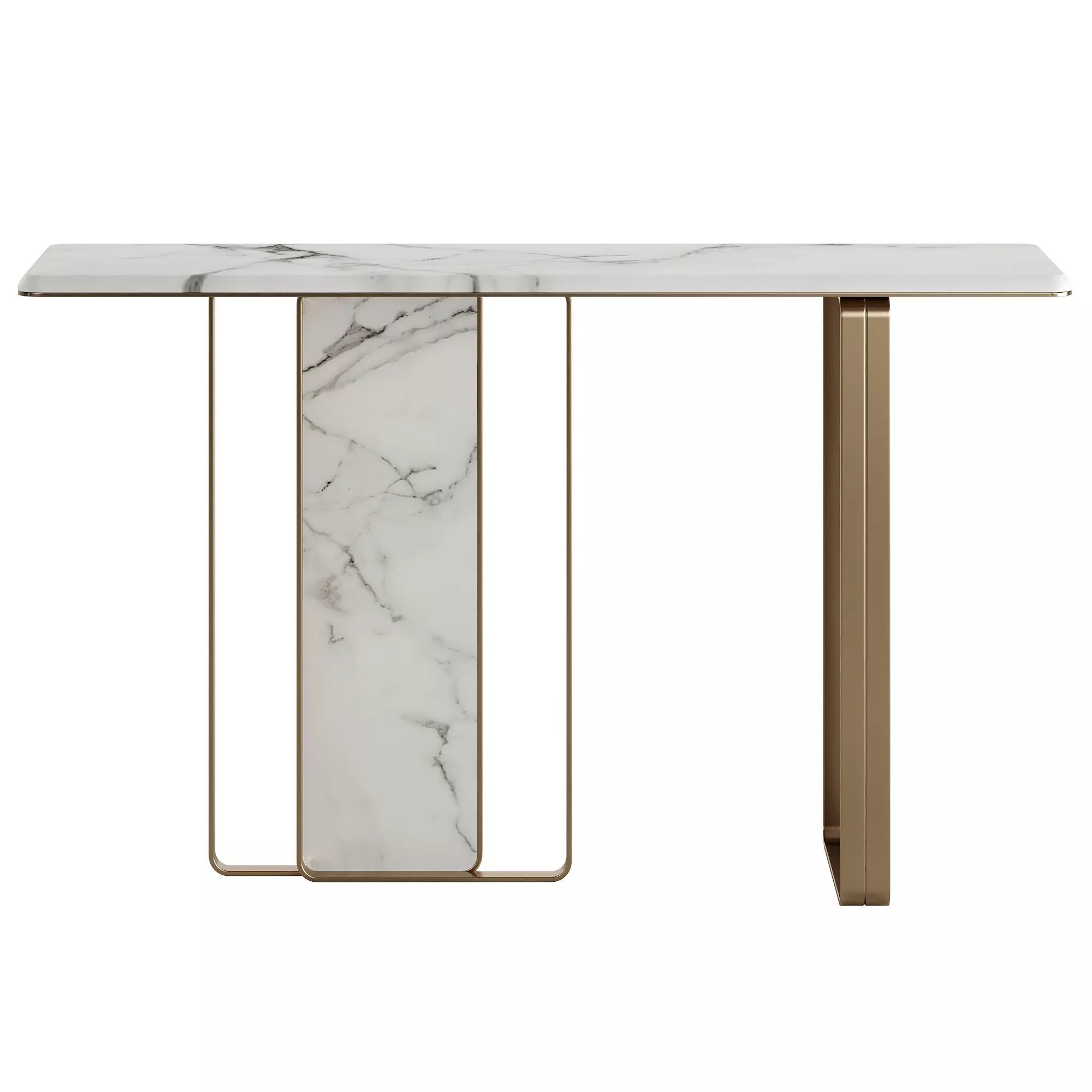 Private Label Gold Console Low-poly 3D model_0