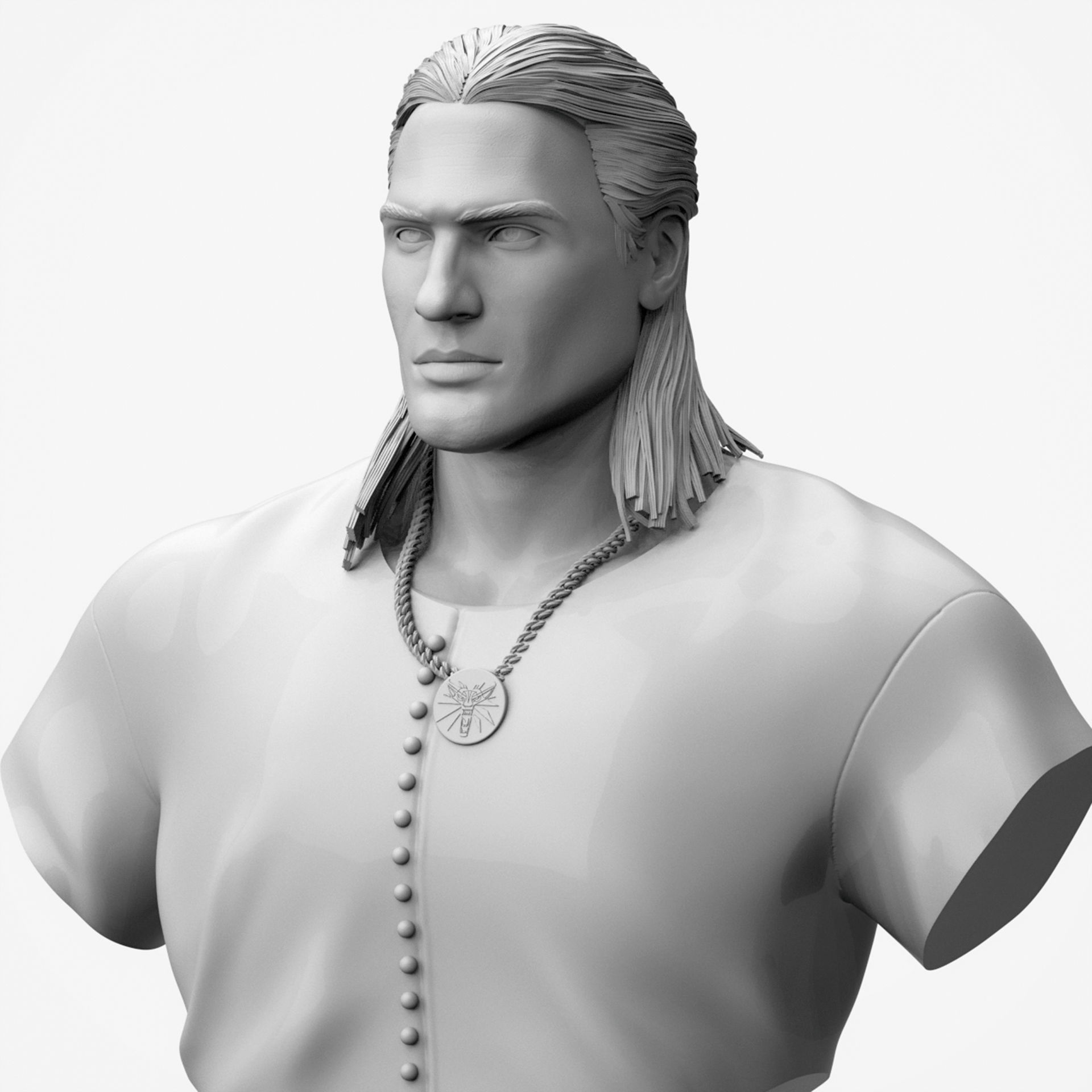 Geralt of Rivia 3D Printable 3D print model_9