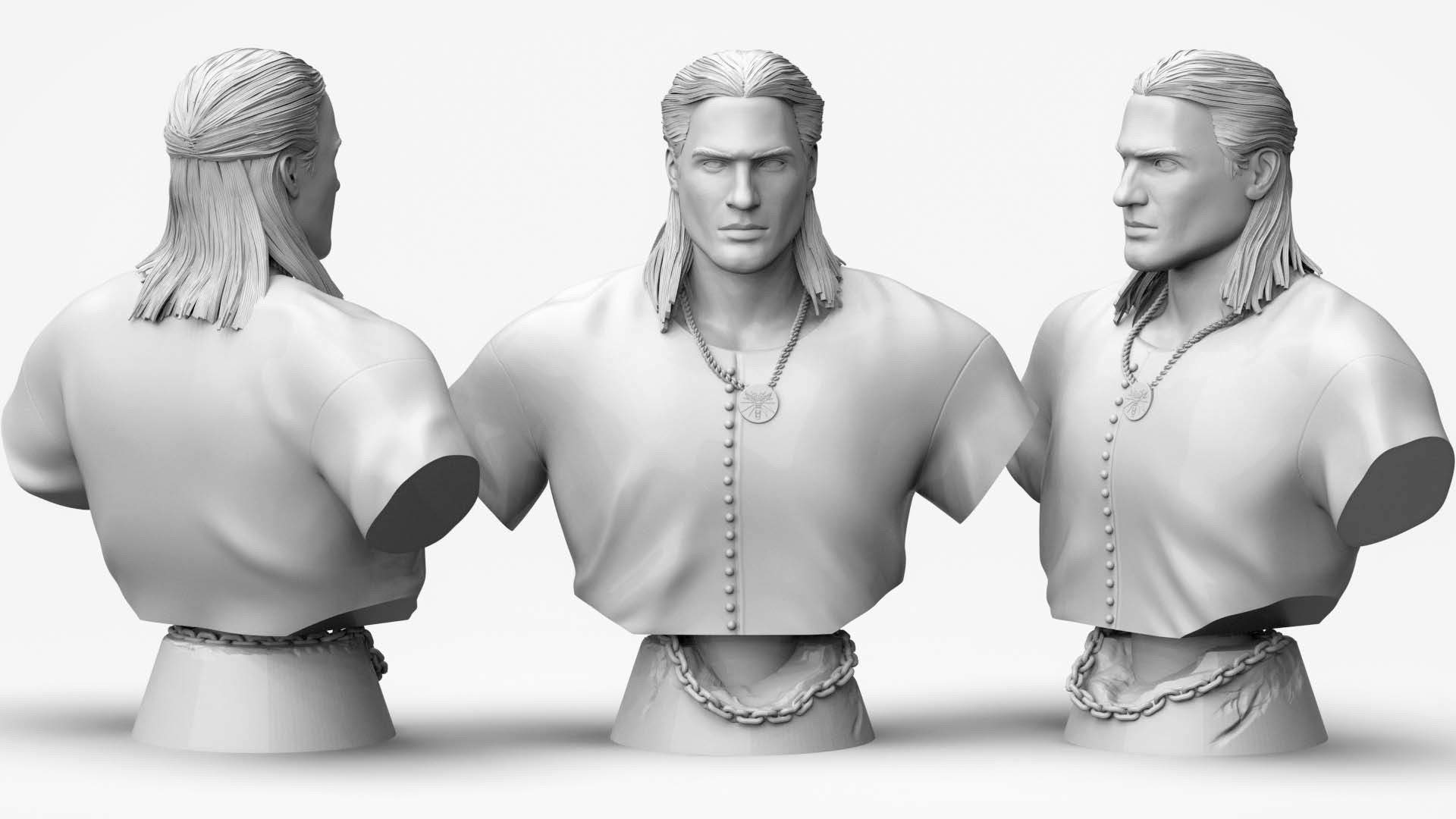 Geralt of Rivia 3D Printable 3D print model_1