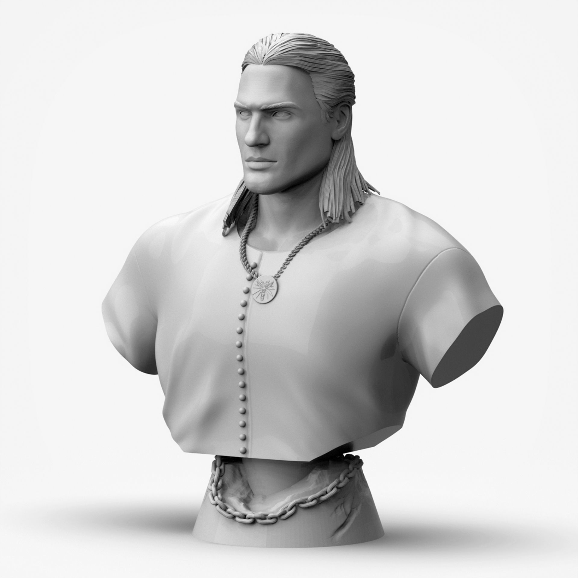 Geralt of Rivia 3D Printable 3D print model_4