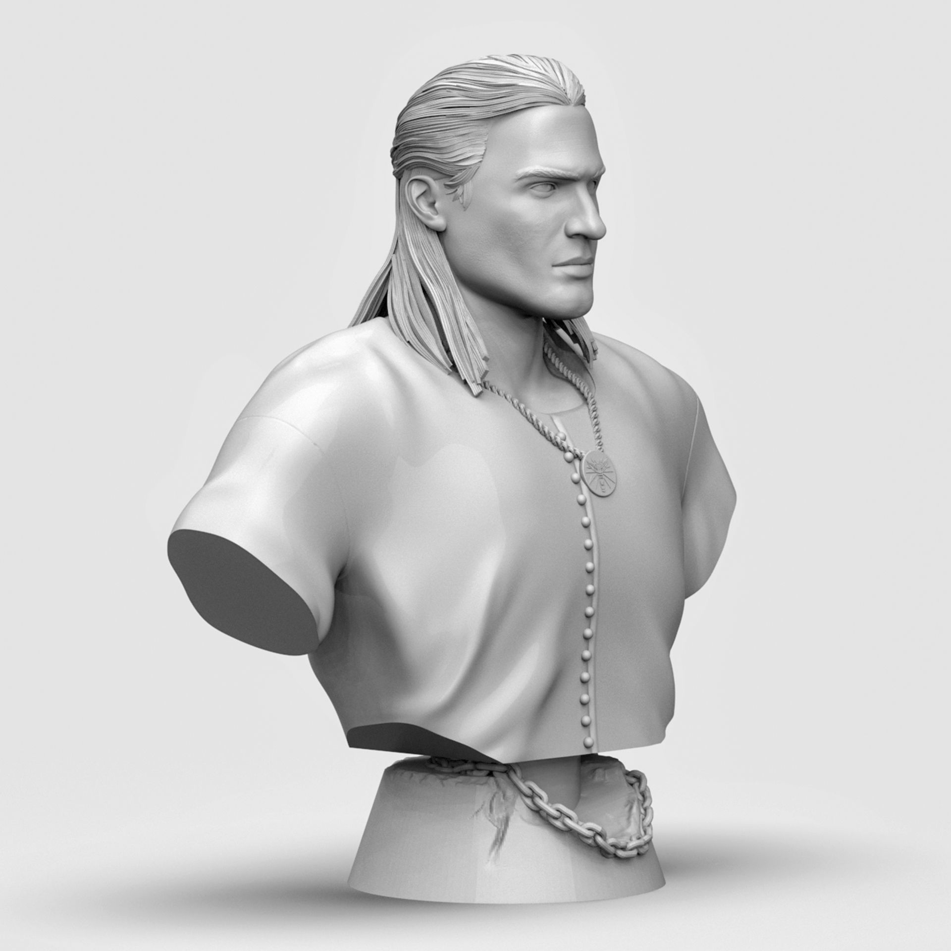 Geralt of Rivia 3D Printable 3D print model_5