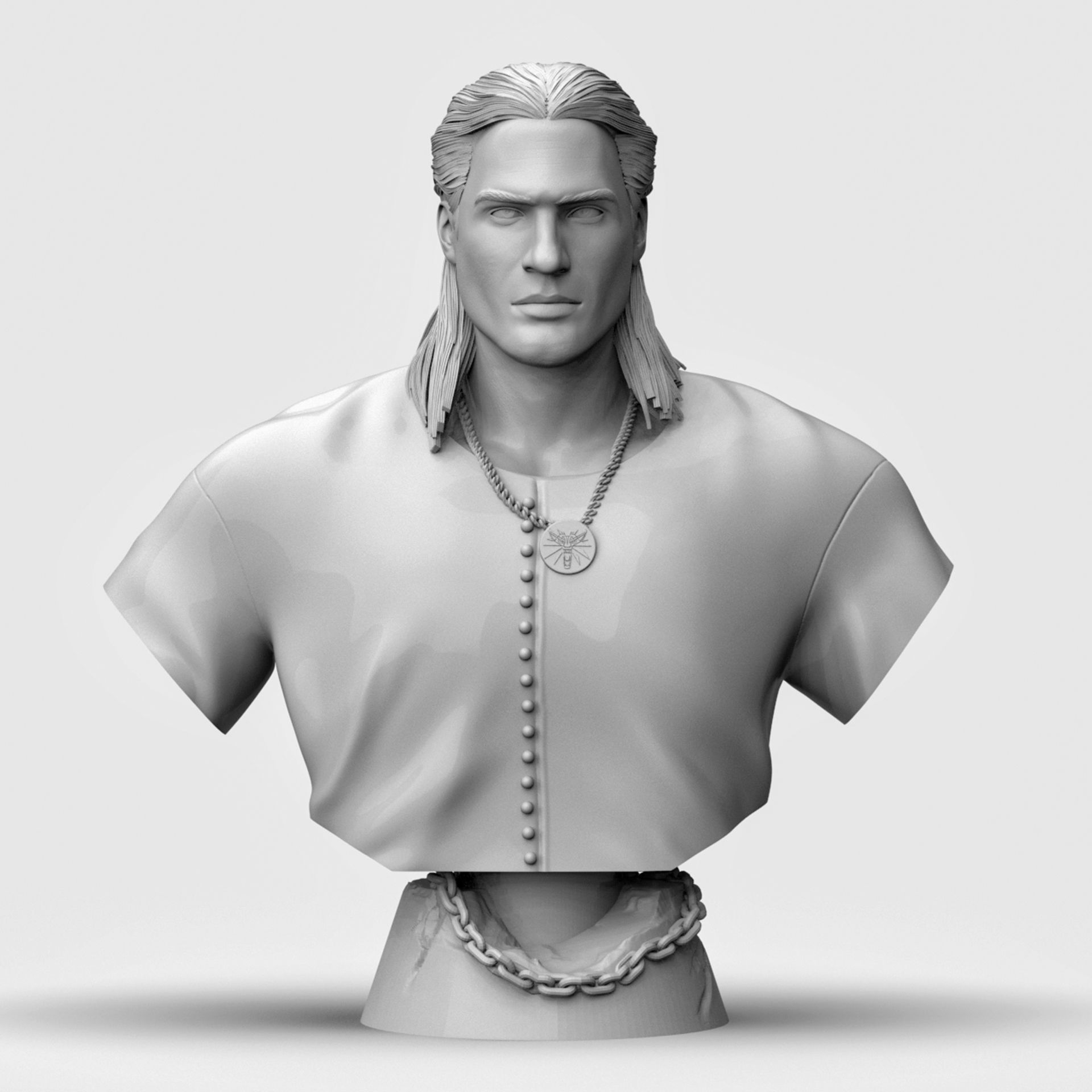 Geralt of Rivia 3D Printable 3D print model_3