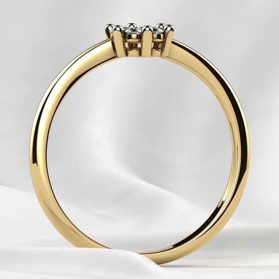 Illusion Setting Gold Ring 3D print model_14