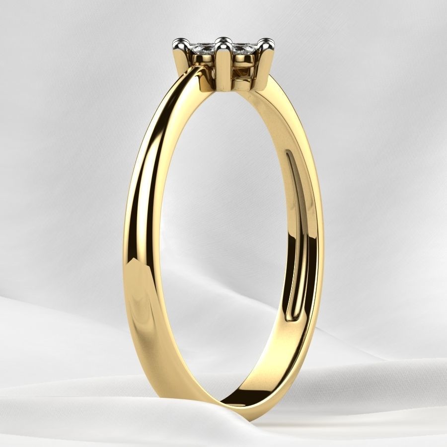 Illusion Setting Gold Ring 3D print model_17
