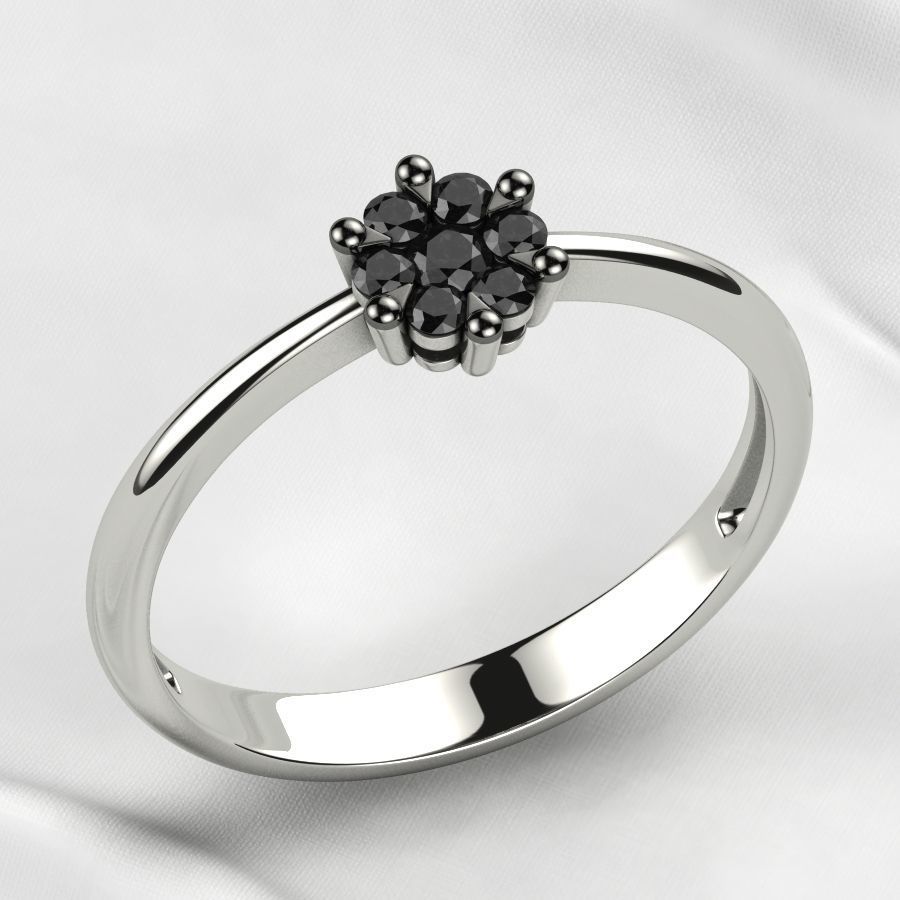 Illusion Setting Gold Ring 3D print model_9