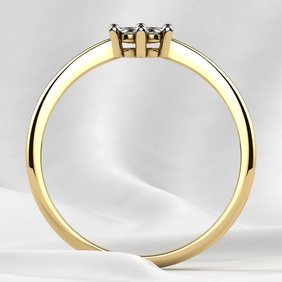 Illusion Setting Gold Ring 3D print model_13